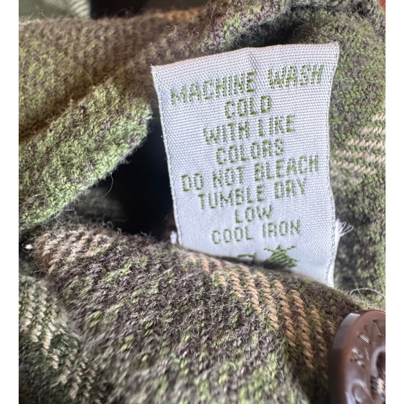 Orvis Heavyweight Green Plaid Flannel Shacket Men’s Large 100% Cotton, Pockets - Picture 6 of 9